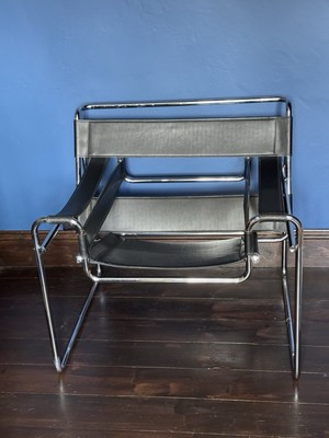 Marcel Breuer Style Black Leather Wassily Armchair Retro Vintage Bauhaus Replica | eBay UK