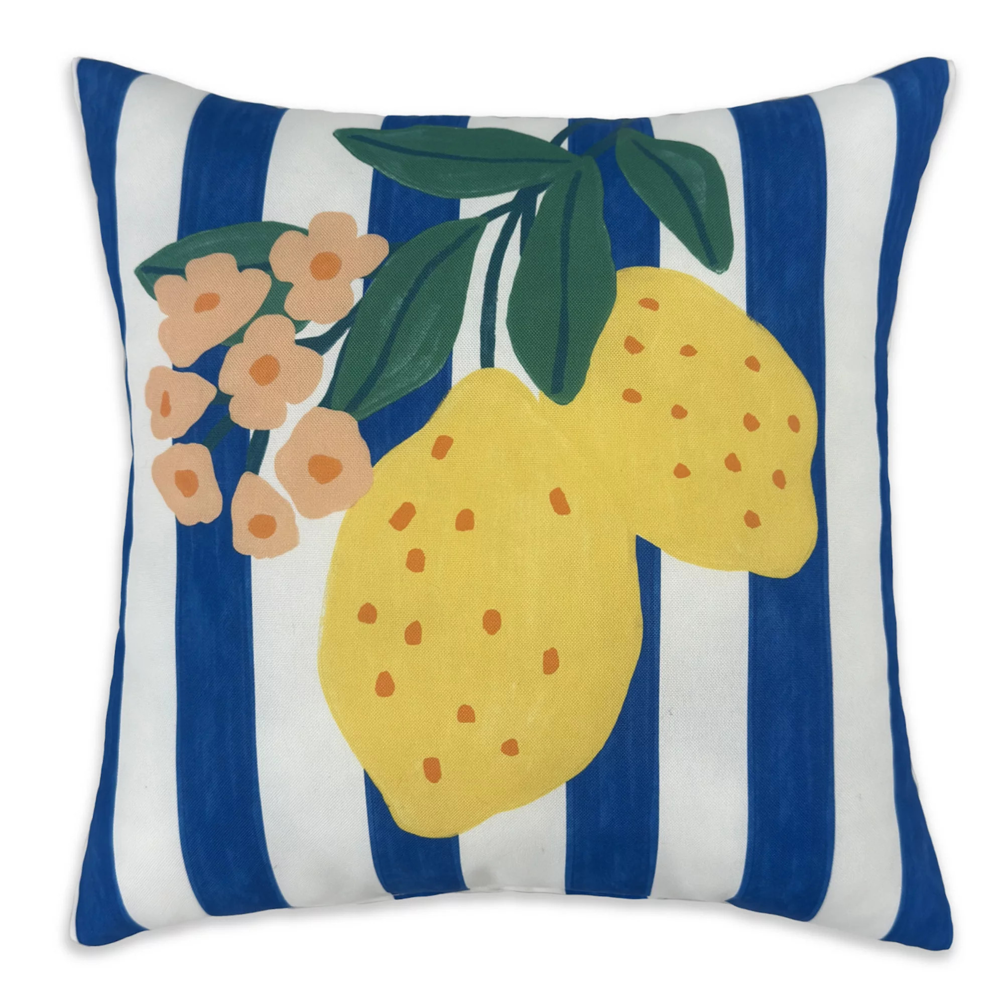 Sonoma Goods For Life® Navy Lemon Indoor / Outdoor Throw Pillow | Kohl's
