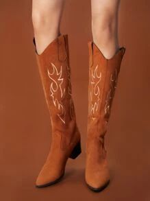 ROMWE Zip Back Western Boots | SHEIN