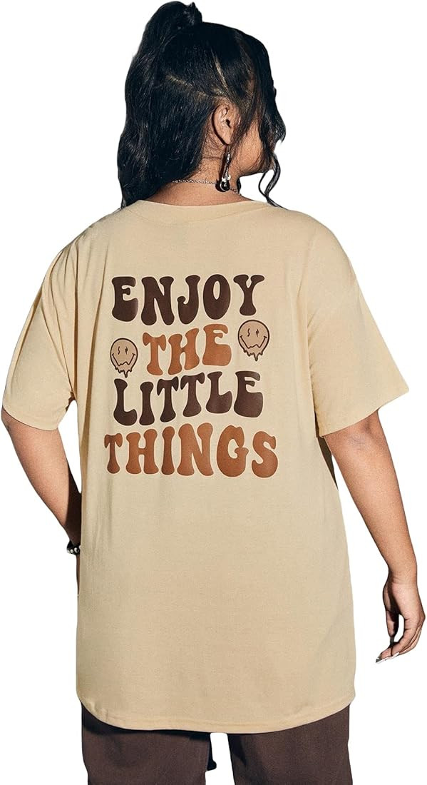 SOLY HUX Plus Size Graphic Tees for Women Oversized Tshirts Vintage T Shirts Casual Trendy Summer... | Amazon (US)