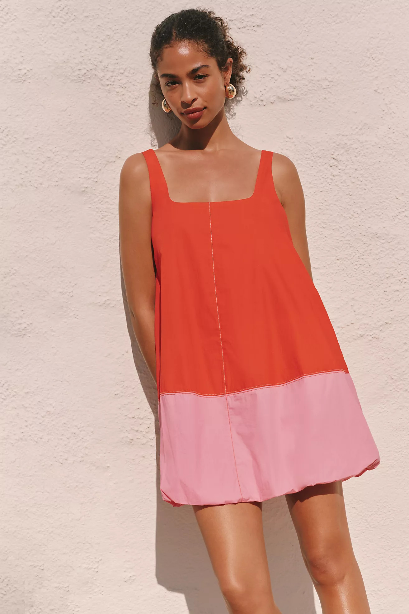 Maeve Poplin Bubble Mini Dress | Anthropologie (US)