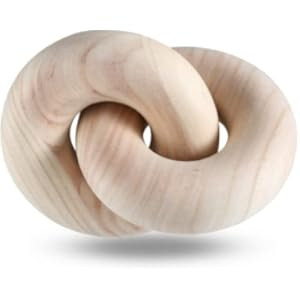 Decorative Chain Wood Knot Decor - Neutral Home Decor for Shelves - Handcarved Modern Furniture for  | Amazon (US)