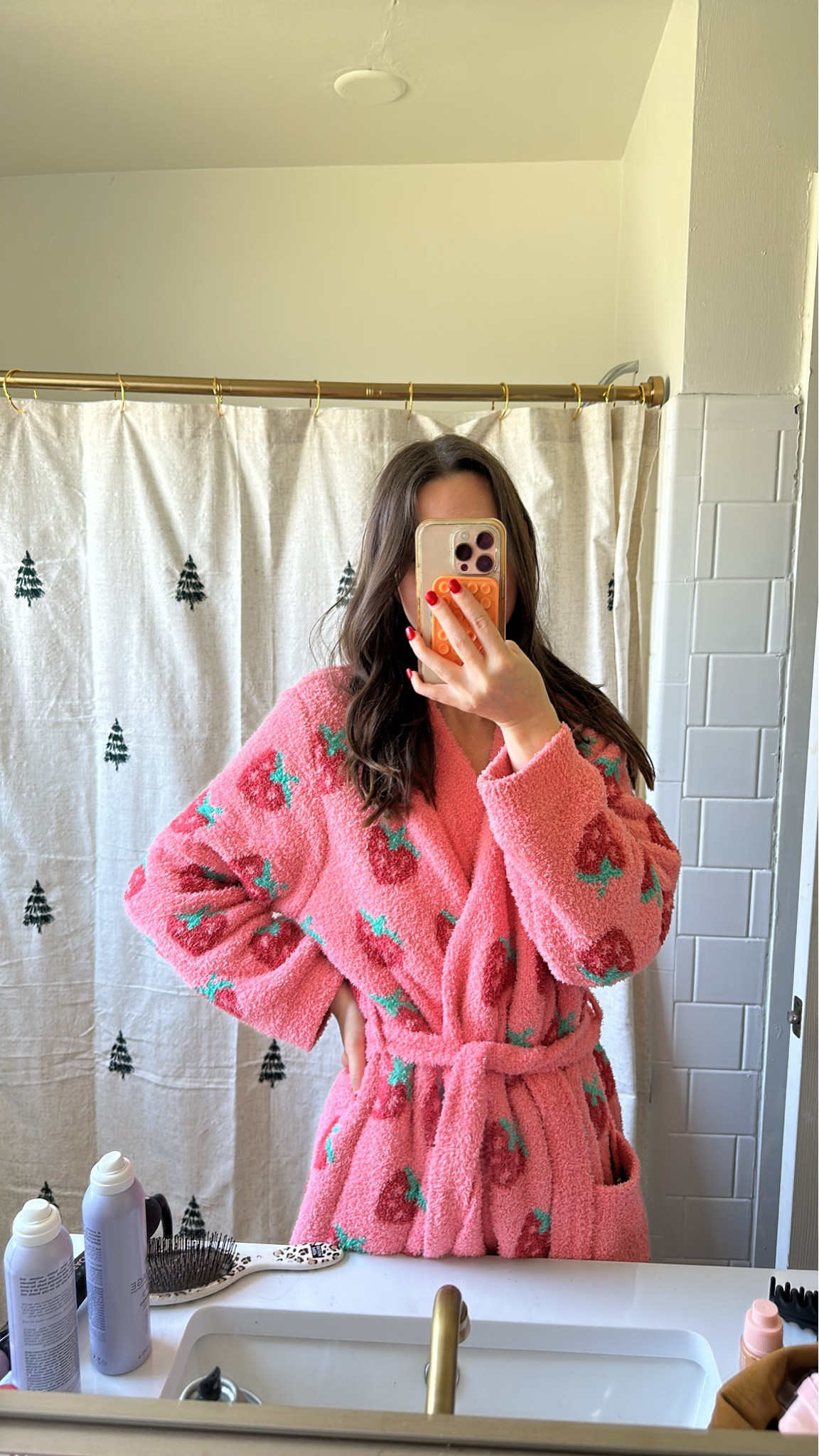 My favorite robe for lounging!! So soft and cozy and the strawberry print is so cute🥹 currently on sale!!! 

#LTKSpringSale #LTKstyletip #LTKfamily