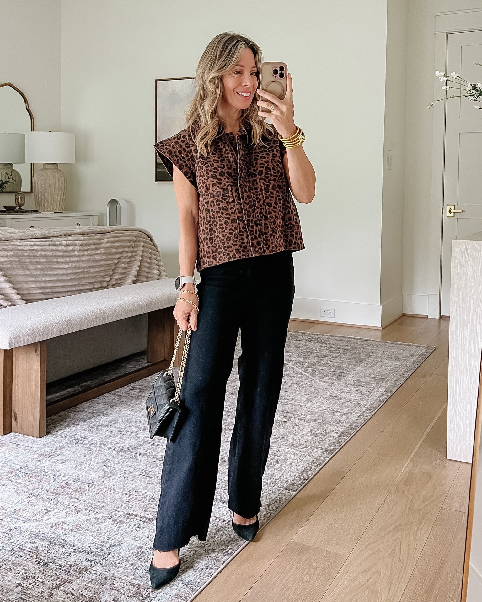 Leopard Printed Denim Vest & Black Jeans from Amazon!

Vest Fit: I’m wearing a Small
Jeans Fit: I’m wearing an XS

#LTKOver40 #LTKSeasonal #LTKPetite