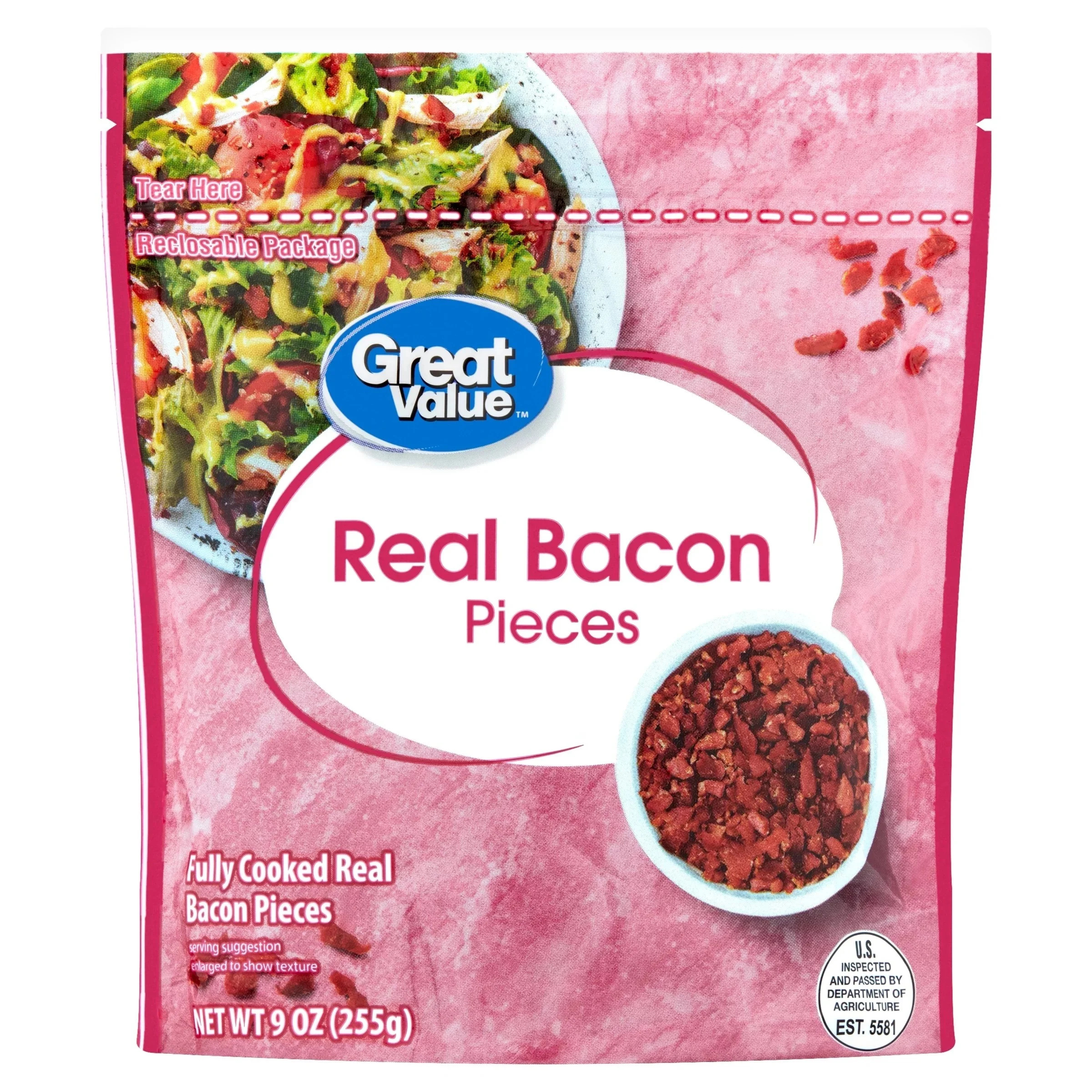 Great Value Real Bacon Pieces, 9 oz | Walmart (US)
