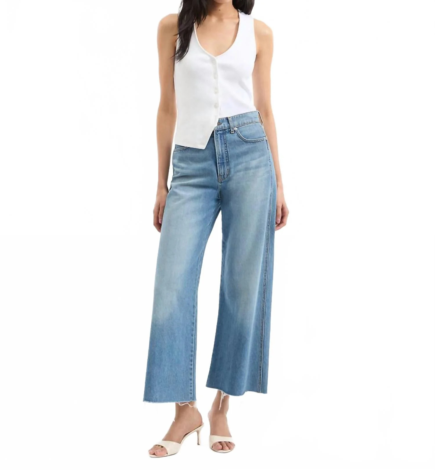 Taylor Cropped Wide Jean In Enough Said | Shop Simon