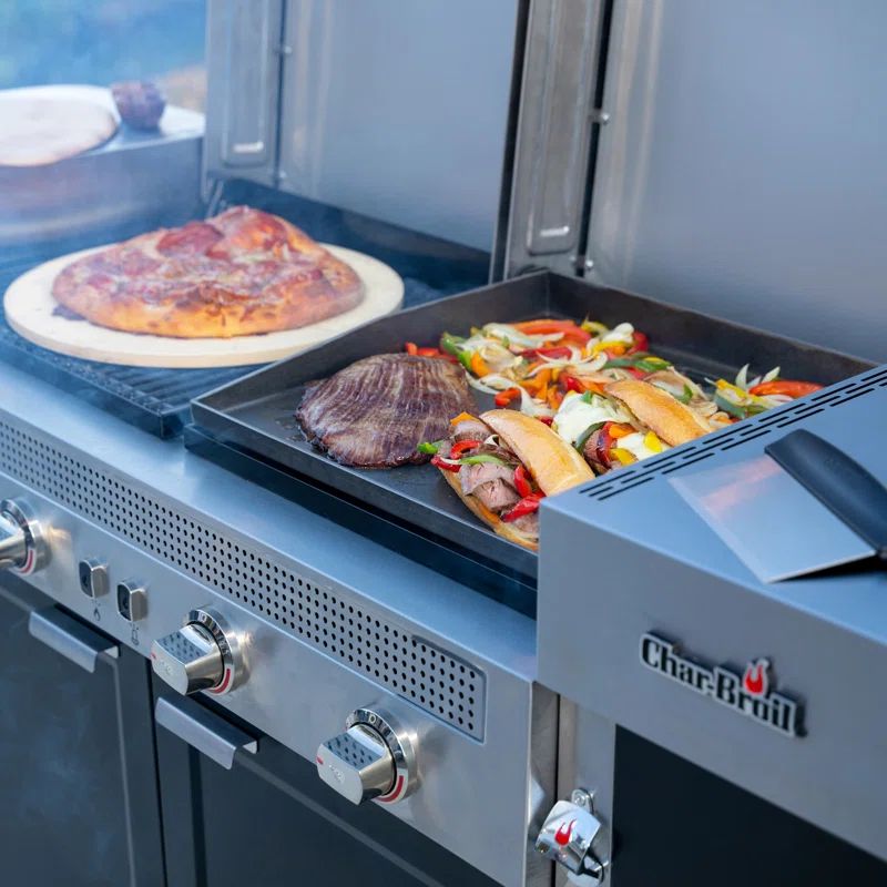 Char-Broil Medallion Series Vista 3-in-1 Mini Kitchen - Gas Grill, Griddle, and Pizza Oven | Wayfair North America