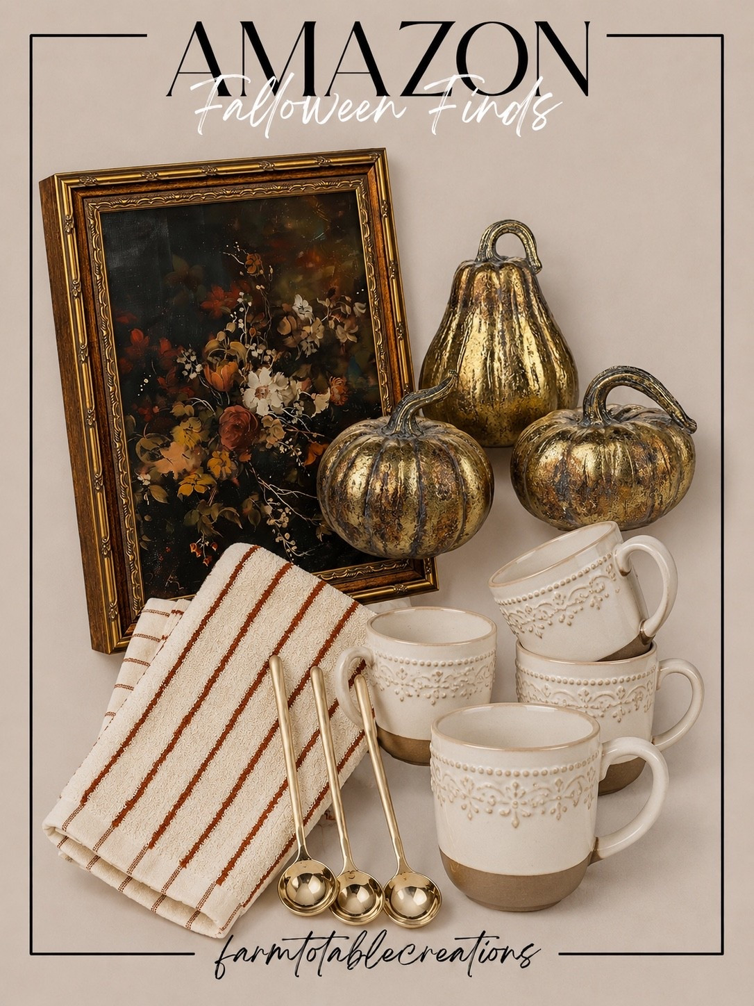Amazon Falloween Finds You’ll Want Before They’re Gone 🖤🎃

If you love the perfect mix of cozy fall and subtle Halloween, these Amazon finds are a must! Vintage-inspired artwork, antique gold pumpkins, charming stoneware mugs, brass coffee spoons, and striped kitchen towels bring just the right amount of seasonal warmth to your coffee bar or kitchen without feeling over-the-top spooky.

Follow @farmtotablecreations on Instagram for more cozy home finds and trending decor.

#LTKHome #AmazonFinds #AmazonHome #Falloween #HalloweenDecor #FallDecor #CoffeeBarDecor #KitchenDecor #CozyHome #NeutralDecor #VintageStyle #PumpkinDecor #HomeInspo #FallHome #AutumnDecor

#LTKSaleAlert #LTKHome