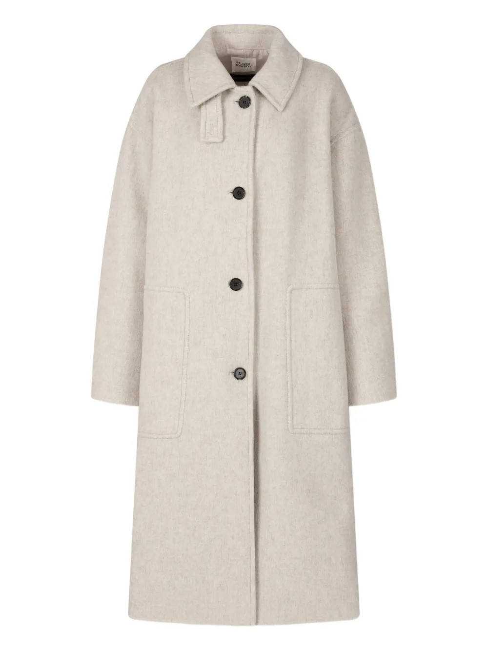 single-breasted felted coat | Farfetch Global