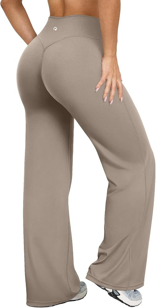 OQQ Yoga Pants Women High Waist Stretch Casual Soft Straight Leg Bottoms | Amazon (US)