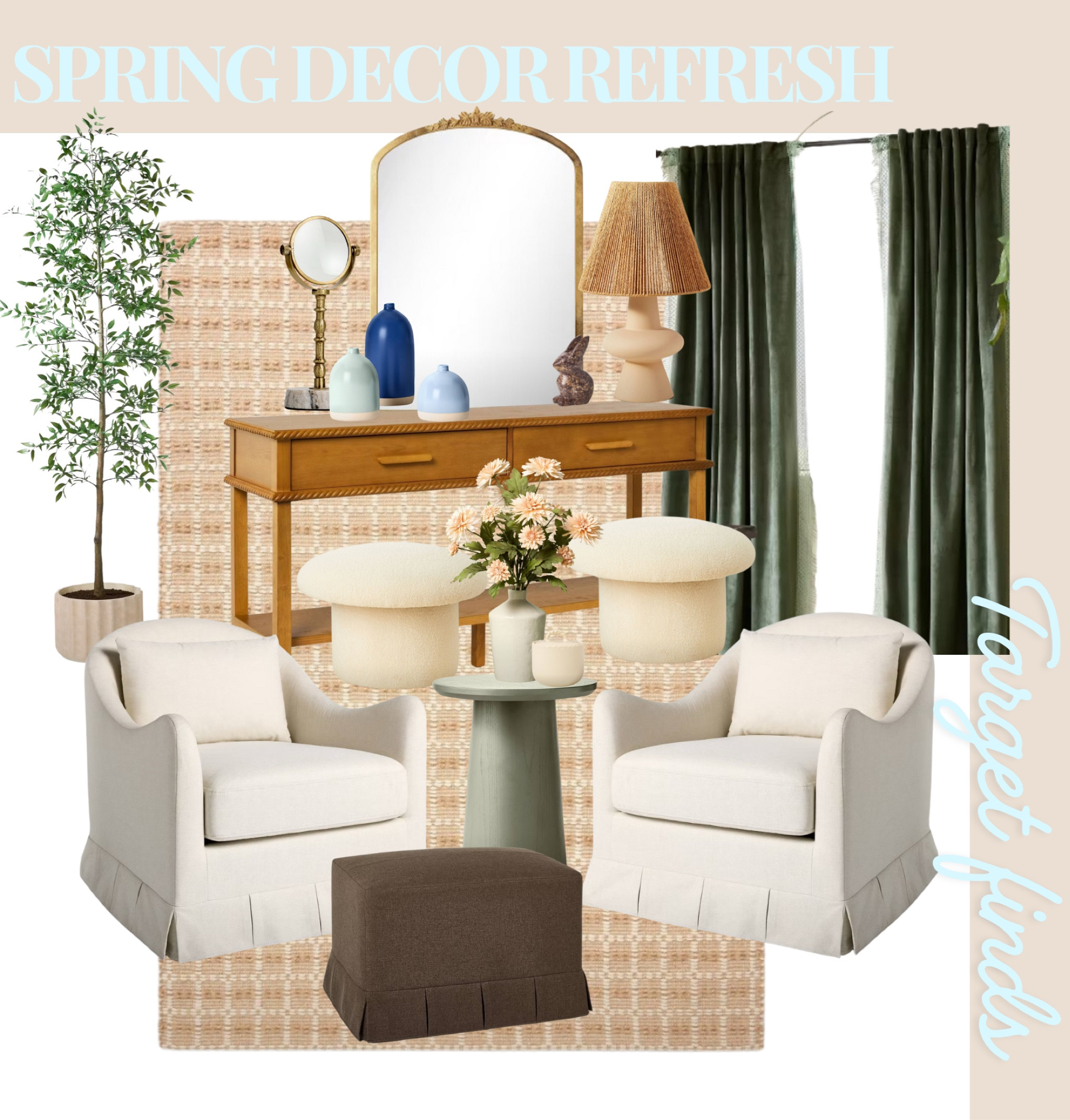 Introducing *Decor Refresh: Spring Edition*! In this new series, I’ll be sharing affordable seasonal decor and furniture from well-known brands to help you update your space for the season. Today’s post features some of the best spring finds from Target, including fresh, vibrant pieces to brighten up your home. Get ready for stylish and budget-friendly updates that’ll bring those spring vibes into every room!

#DecorRefresh #SpringEdition #TargetFinds #SeasonalDecor #AffordableStyle #HomeDecor #BudgetFriendly #SpringHome #TargetStyle #HomeUpdates #SpringVibes #FurnitureFinds #ChicAndAffordable #InteriorInspo #DecorOnABudget #SpringDecor


#LTKFamily #LTKSeasonal #LTKHome