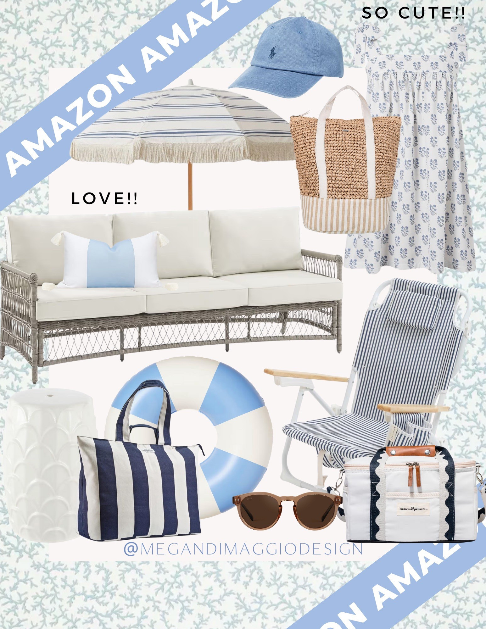 Give me all the blue and white stripes finds for the beach & outdoor patio!! #amazonfinds

#LTKFindsUnder100 #LTKSaleAlert #LTKSummerEdit