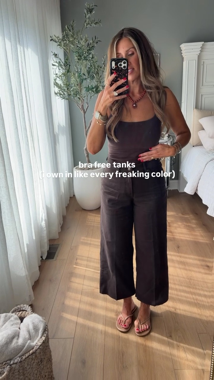 BRA FREE 🙌 These tanks have built in support and I own them in basically every color 😂 One of those basics that makes getting dressed SO much easier!

bra free tank, built in bra tank, supportive tank top, everyday tank, layering tank, basic tank top, comfortable basics, women over 40 style, casual outfit, wardrobe basics, everyday outfit, TheMomInStyle

#LTKootd #LTKgrwm #LTKmomlife