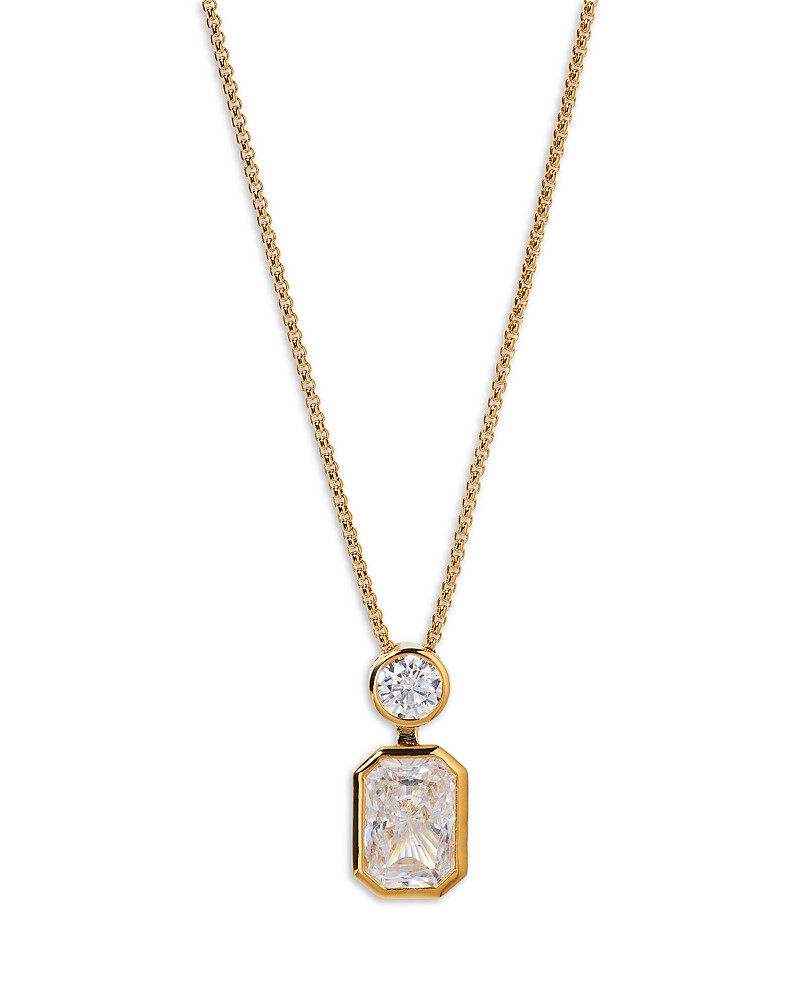 Nadri Bklyn Cubic Zirconia Double Stone Pendant Necklace, 16-18 | Bloomingdale's (US)