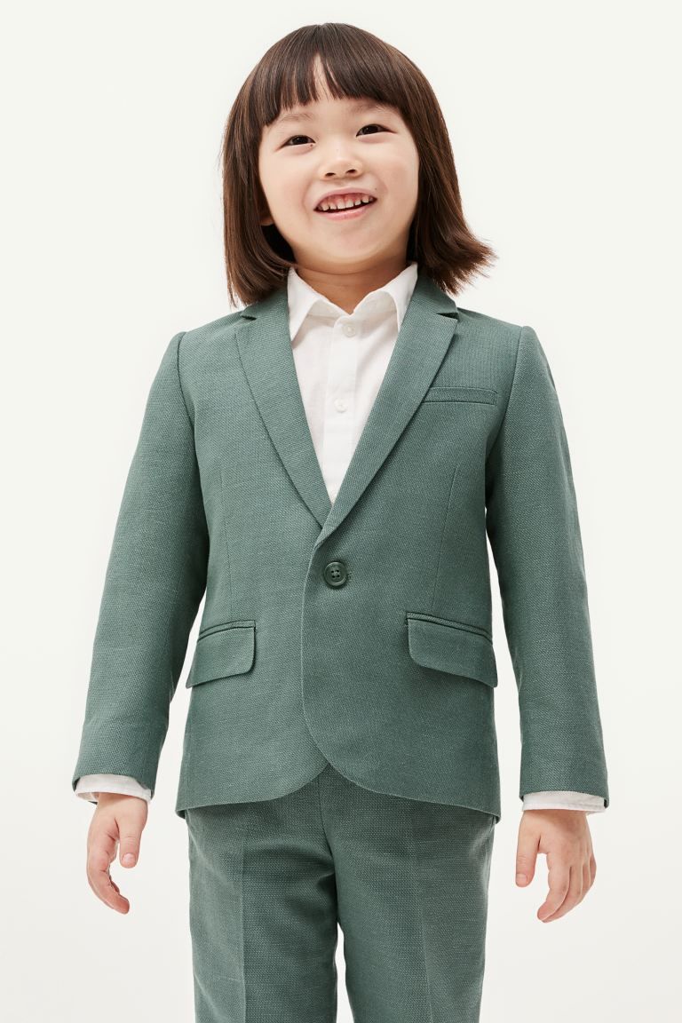 Single-breasted Jacket - Dark dusty green - Kids | H&M US | H&M (US + CA)