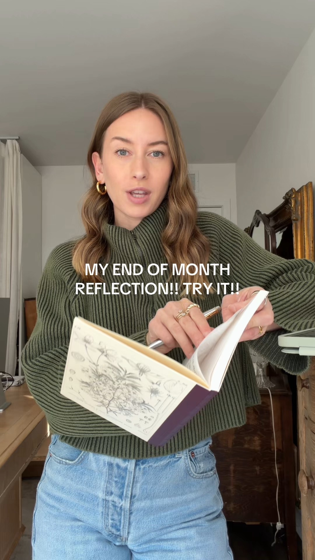 2/1/26 Monthly reflection + planning ahead for the month to come. This is a habit I come back to every month to check in, reset, and get clear on what I want to prioritize next. Linking the Hobonichi-style grid notebook I use from Amazon — simple, functional, and perfect for reflections and planning. Sweater is an older Free People piece and no longer available 

#LTKvlog #LTKselfcare