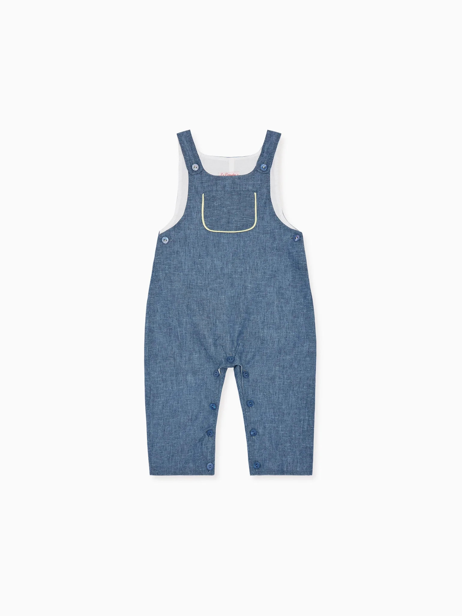 Blue Coroza Baby Overalls | La Coqueta (US)