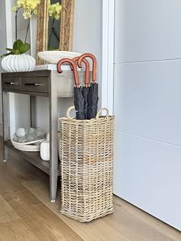 KOUBOO Kobo Square Umbrella Stand with Metal Water Catch, Gray Storage Basket Grey | Amazon (US)