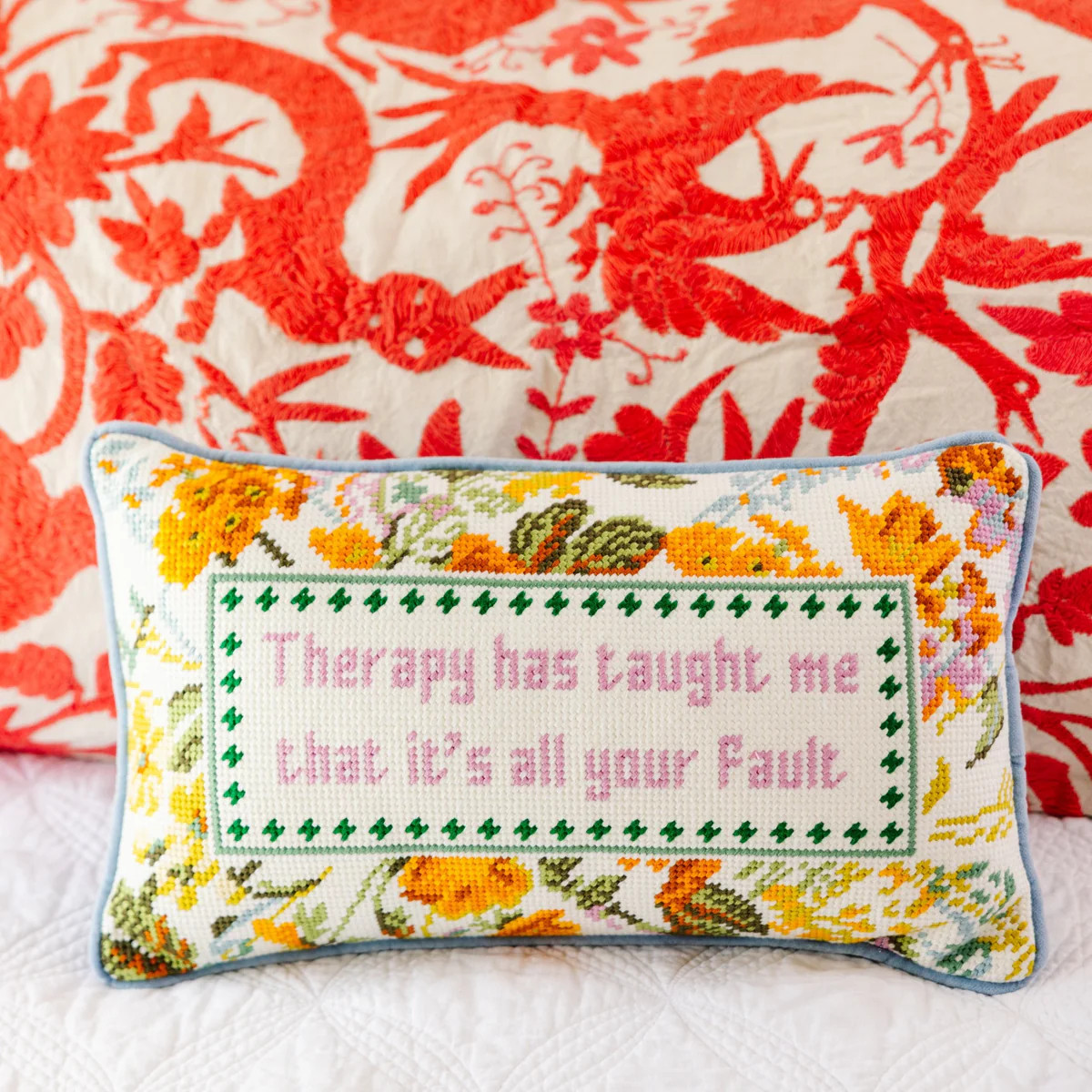 Furbish Studio - Therapy Needlepoint Pillow | Furbish Studio