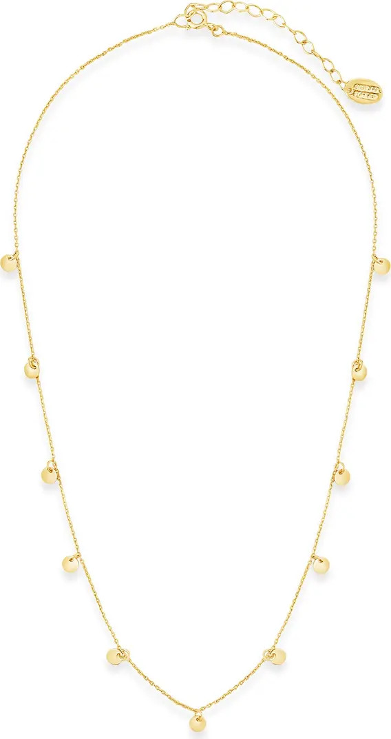 14K Gold Plated Sterling Silver Disk Charm Necklace | Nordstrom Rack