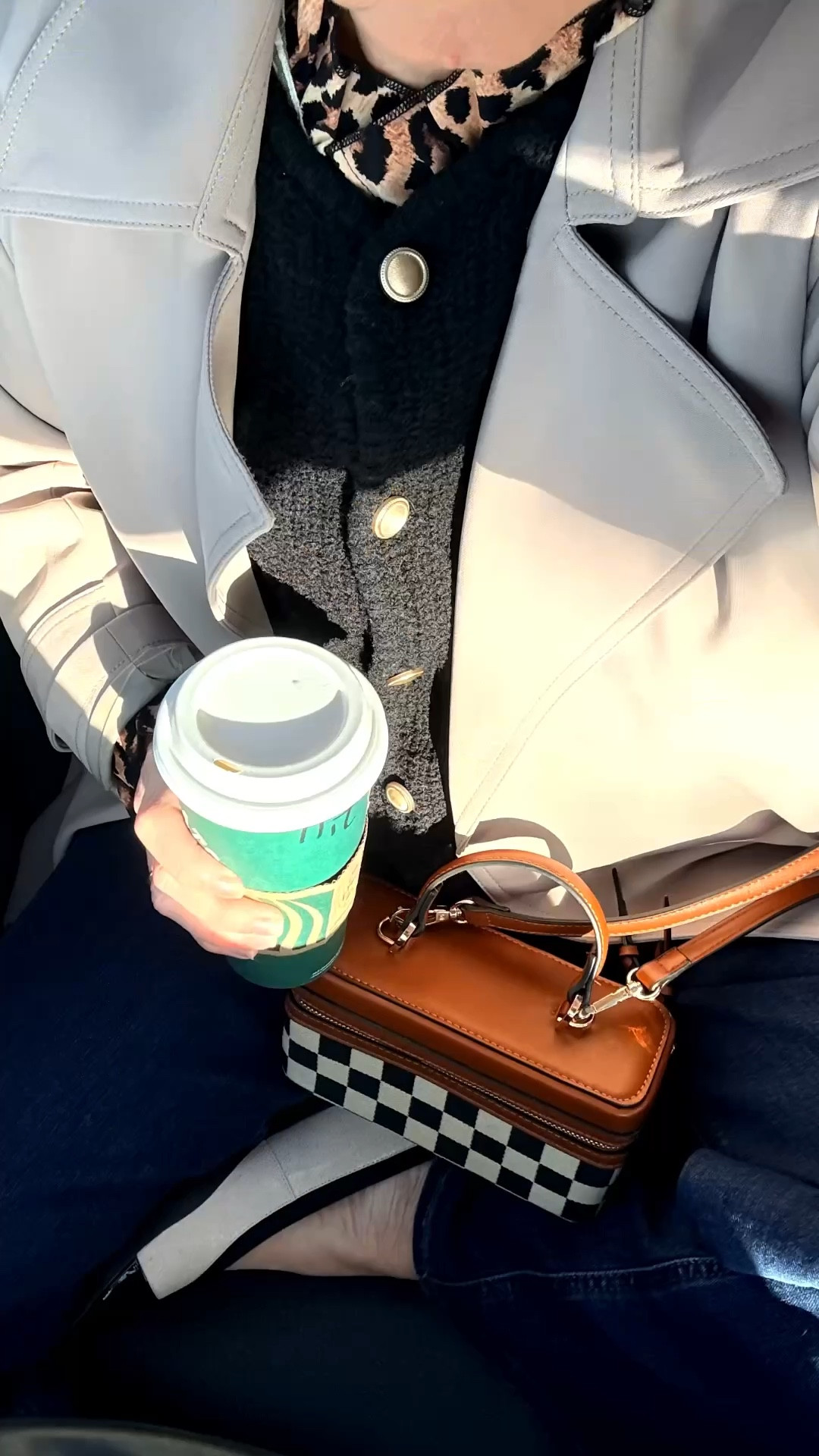 This faux collar and cuffs are perfect if you are having hot flashes but still want layers. 