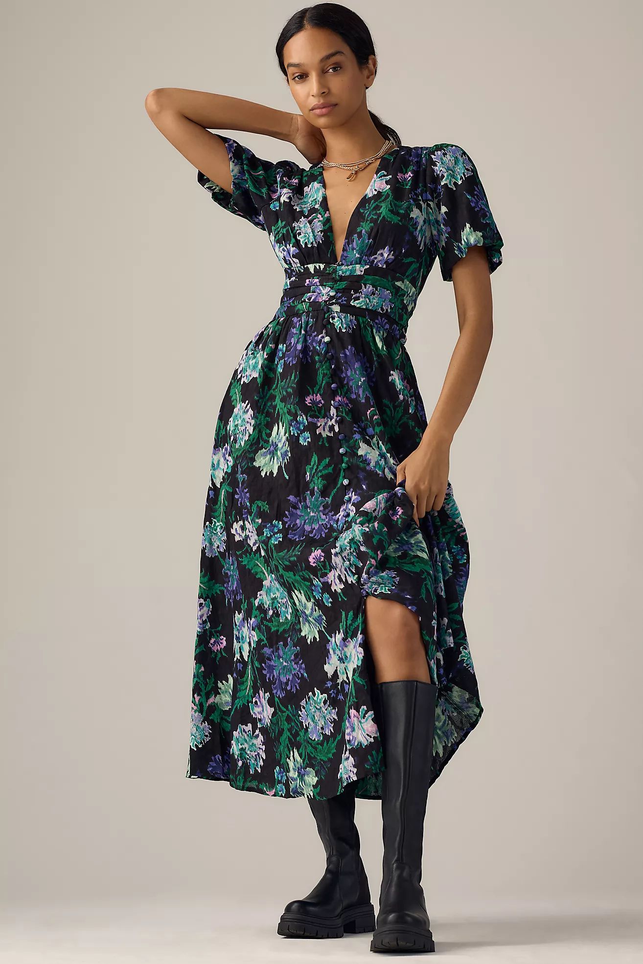 The Katerina Button-Front Dress | Anthropologie (US)