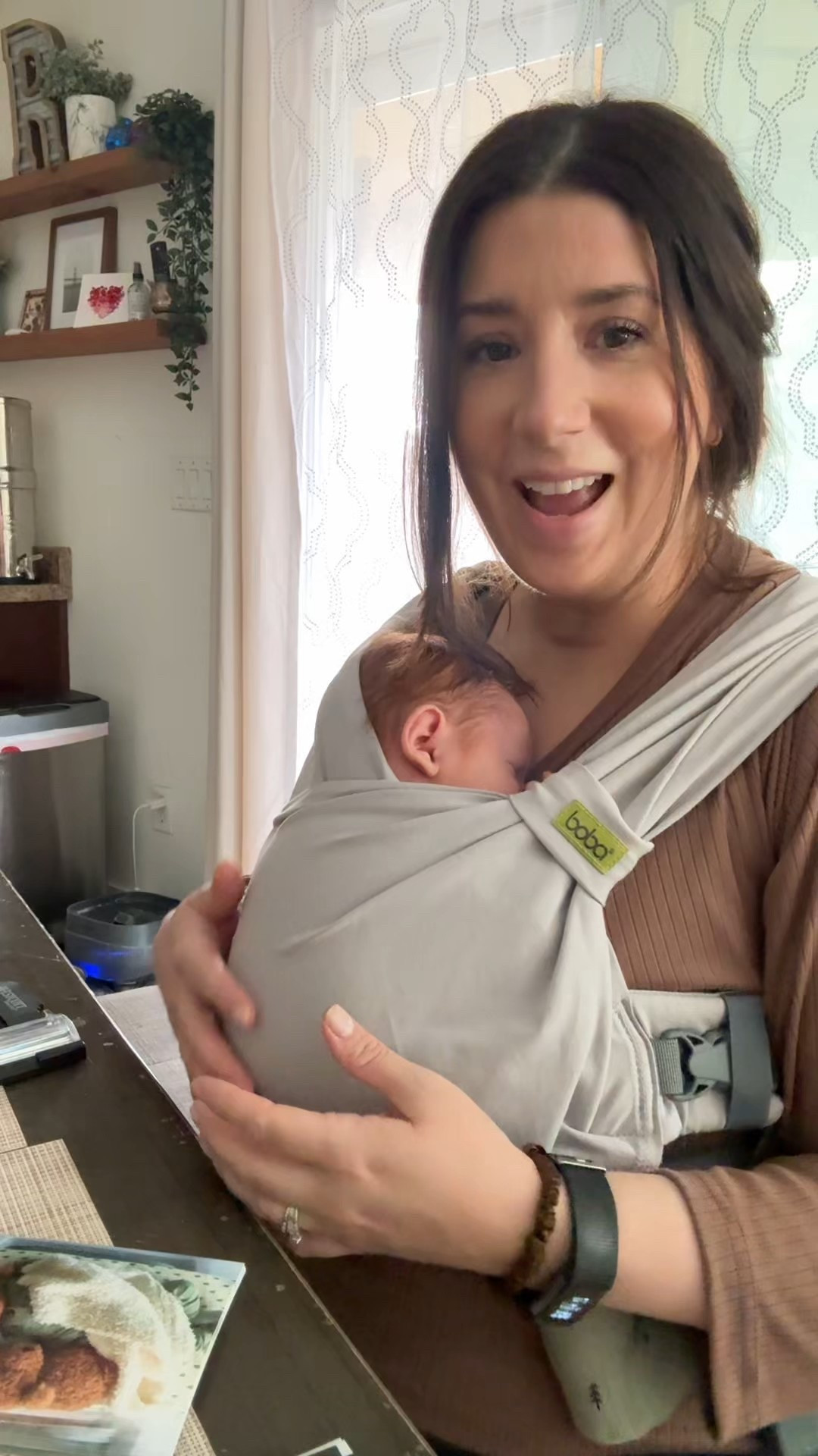 This soft easy clip @boba carrier is a baby registry must add 🙌🏻 
* Stumbled across this draft. I can’t believe he was even ever this small ! 
