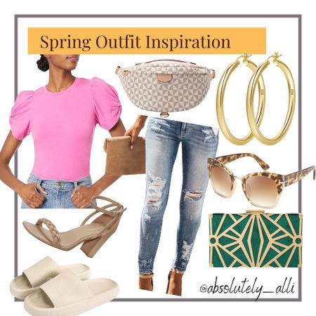 Spring outfit | pink | date night outfit | girls night outfit | affordable outfit | gold hoops | jeans 

#LTKitbag #LTKfindsunder50 #LTKshoecrush