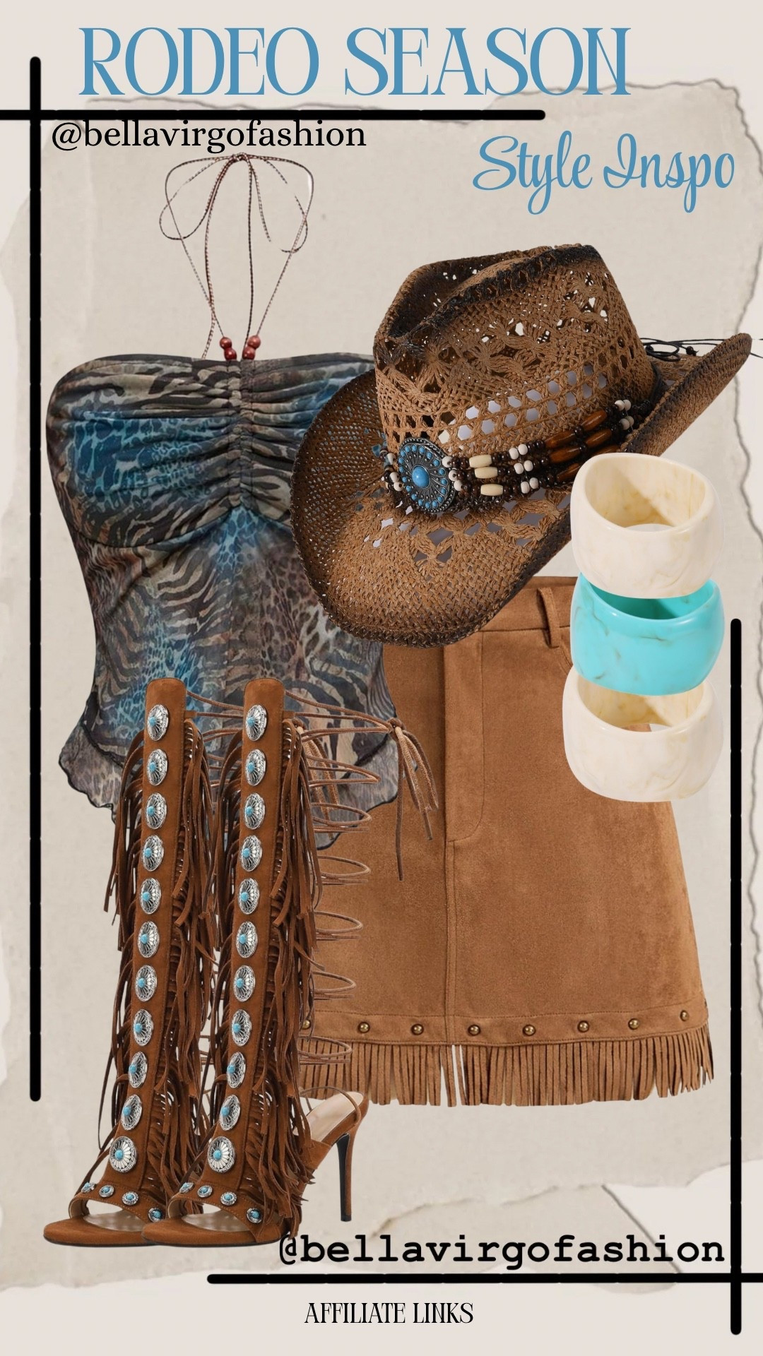 Rodeo Season Inspo
This brown and turquoise color combo is elite! 

#LTKFestival #LTKgrwm #LTKootd