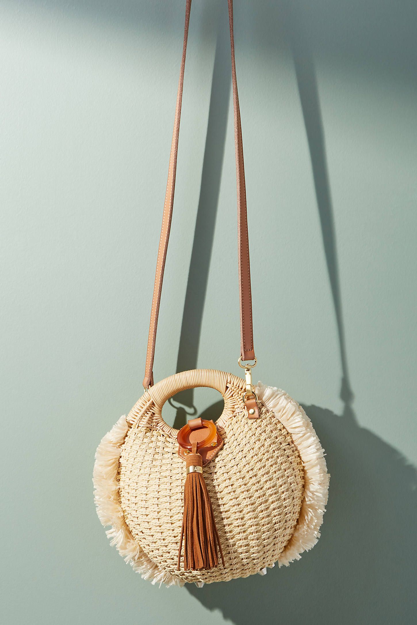 Pomona Straw Crossbody Bag | Anthropologie (US)