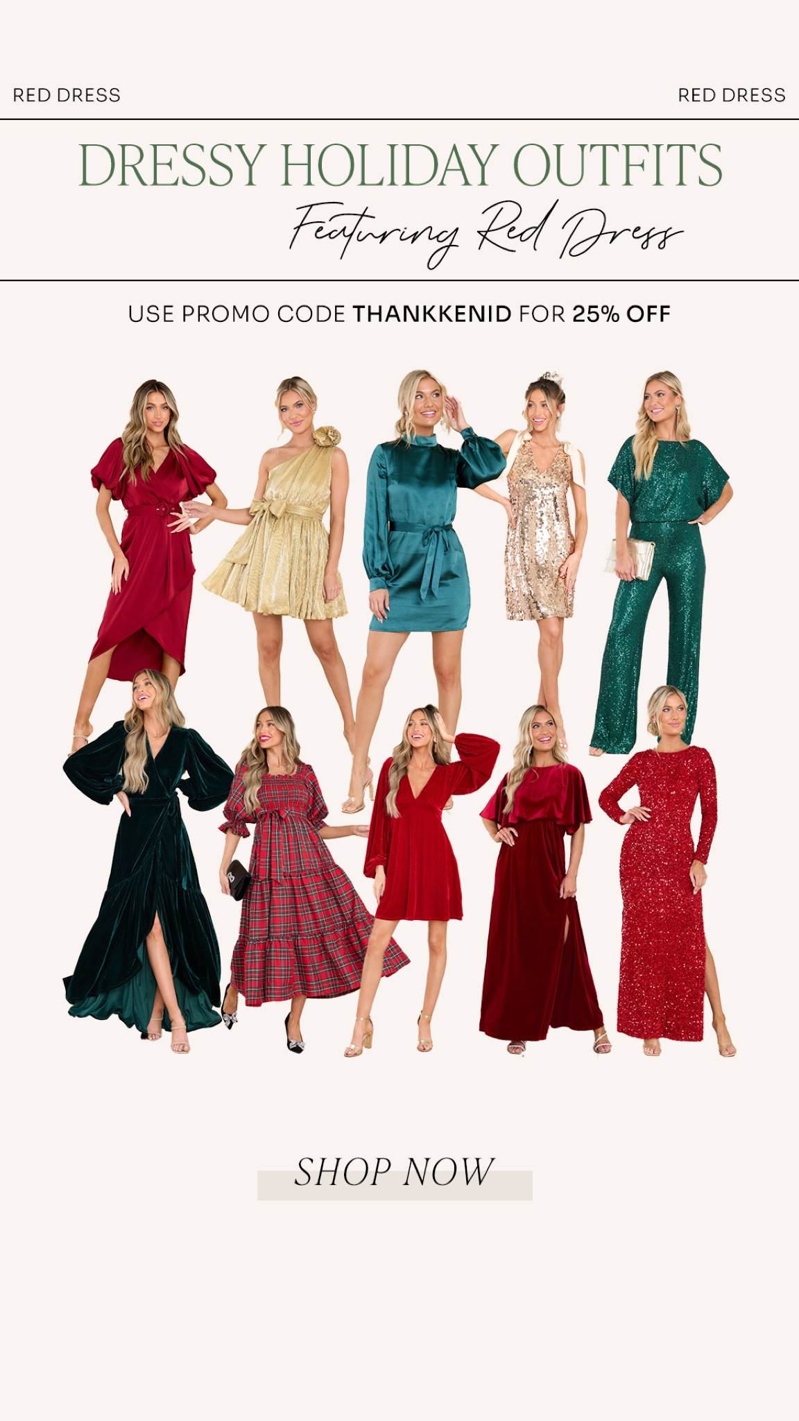 Save 25% on Red Dress on 11/17 using my promo code THANKKENID

#LTKSeasonal #LTKCyberweek