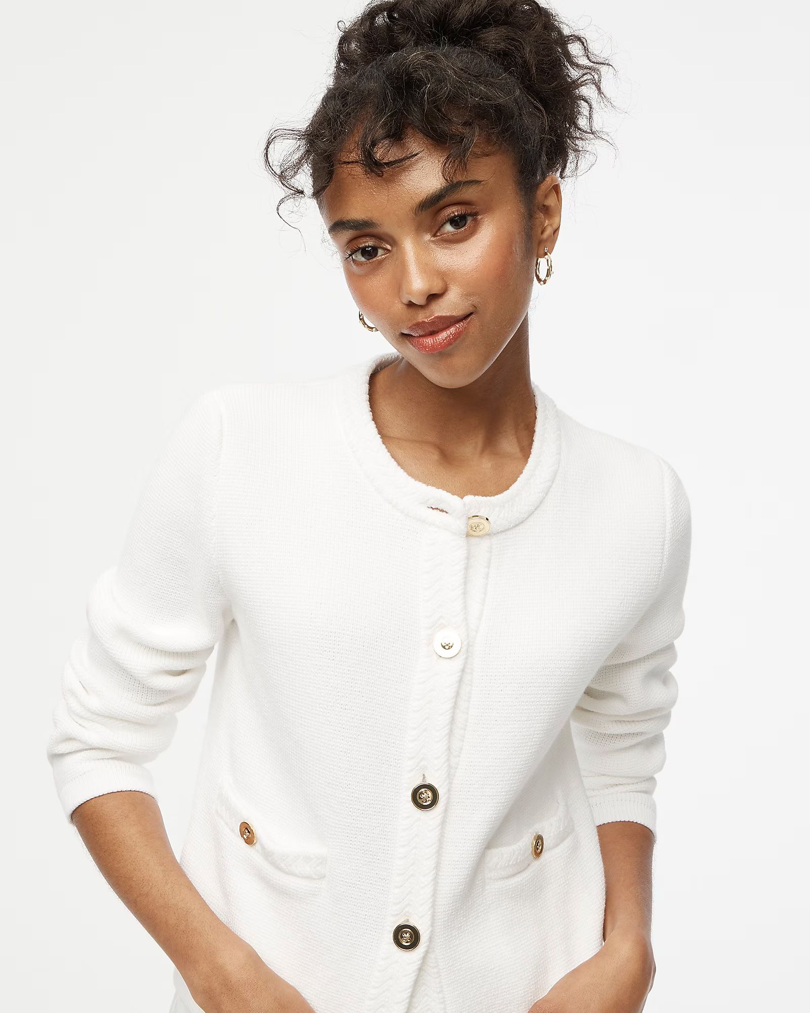 Cotton lady jacket cardigan sweater | J.Crew Factory