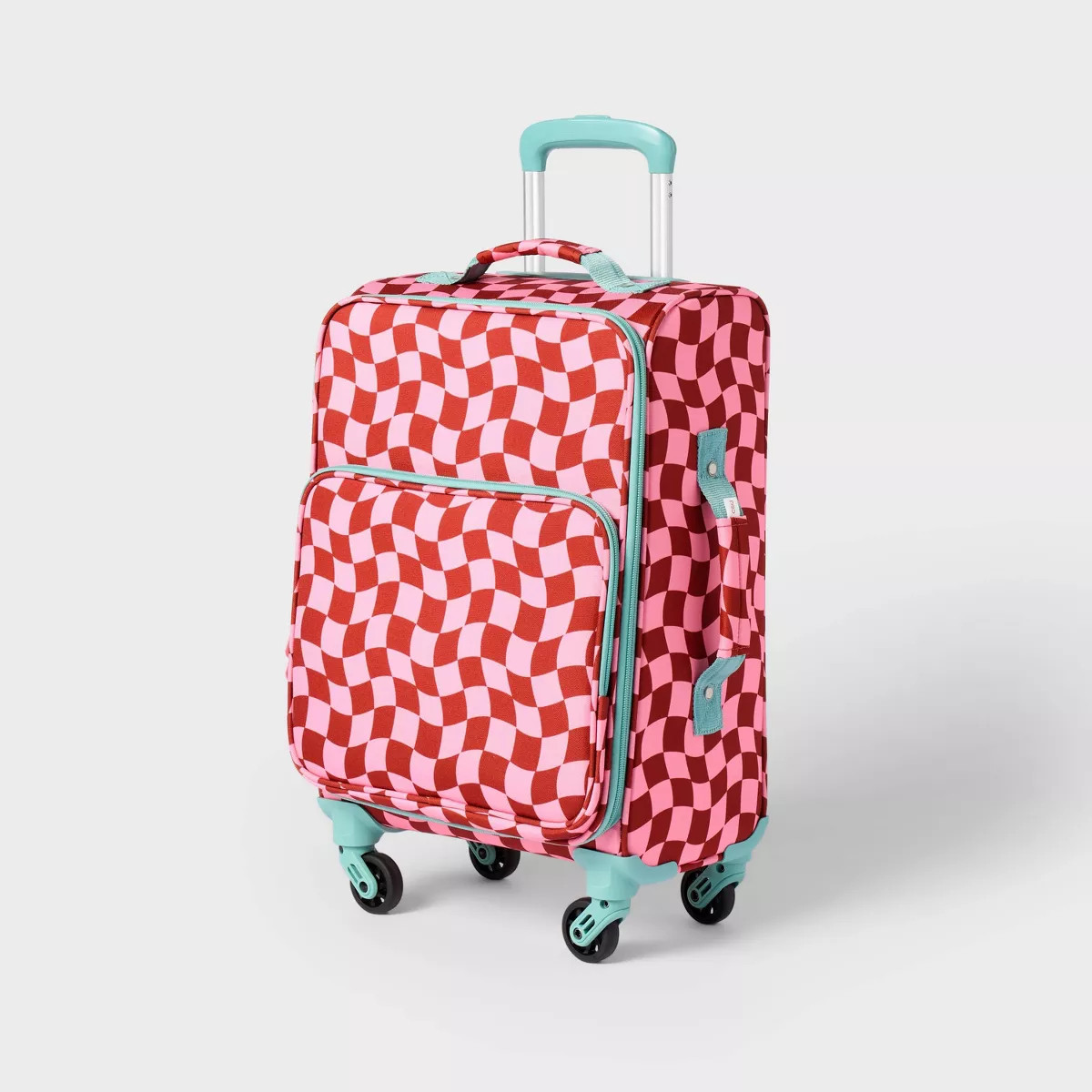 Kids' Softside Carry On Spinner Suitcase Pink Checkered - Cat & Jack™️ | Target