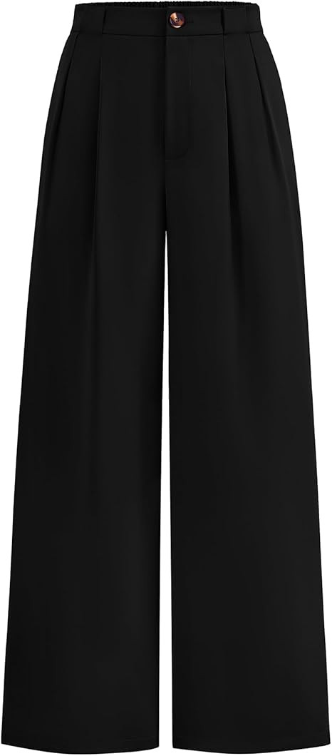 KIRUNDO Wide Leg Dress Pants for Women High Waisted Office Work Trousers Business Casual Slacks B... | Amazon (US)