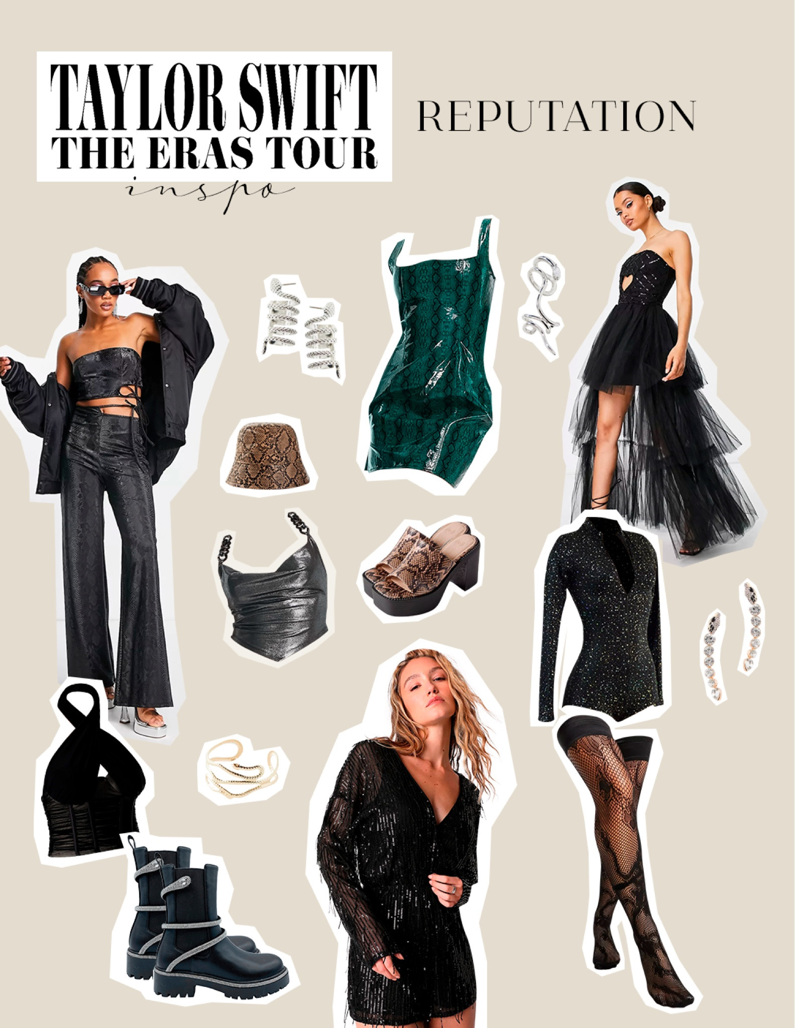 TAYLOR SWIFT ERAS TOUR REPUTATION OUTFIT INSPO 

#taylorswift #concert #eras 

#LTKfit #LTKbeauty #LTKFind