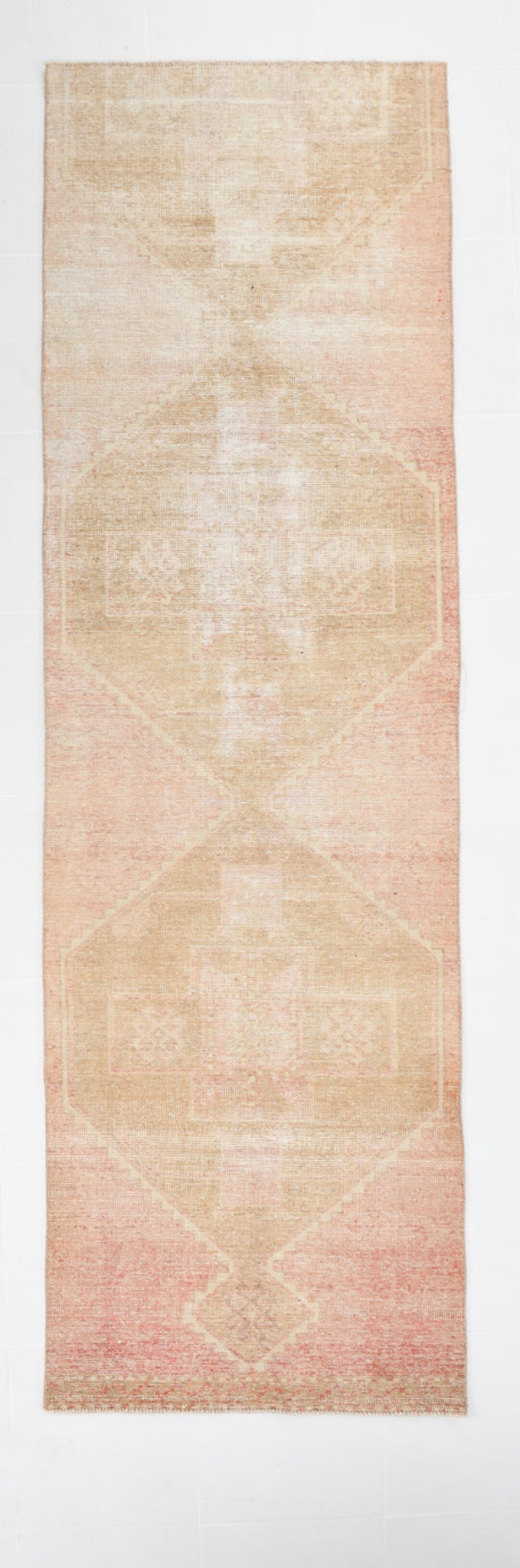 3x10 PALE Turkish Vintage Runner Rug Handmade Pastel Rug - Etsy | Etsy (US)