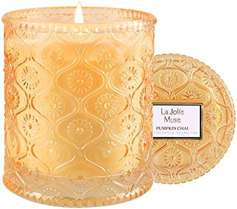 LA JOLIE MUSE Pumpkin Chai Scented Candle, Candle Gifts, Natural Wax Candle for Home, 55 Hours Lo... | Amazon (US)