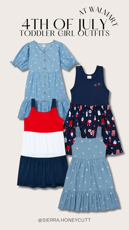 Toddler girls 4th of July outfit inspo from Walmart! 

Affordable, red white and blue, mom favorites, cute, dresses, dress, denim, chambray, kids, kid, toddler, girls, girl 

#LTKSeasonal #LTKfindsunder50 #LTKkids