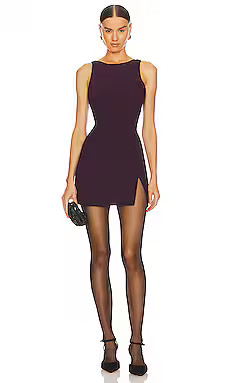 Amanda Uprichard Darcy Mini Dress in Black Cherry from Revolve.com | Revolve Clothing (Global)