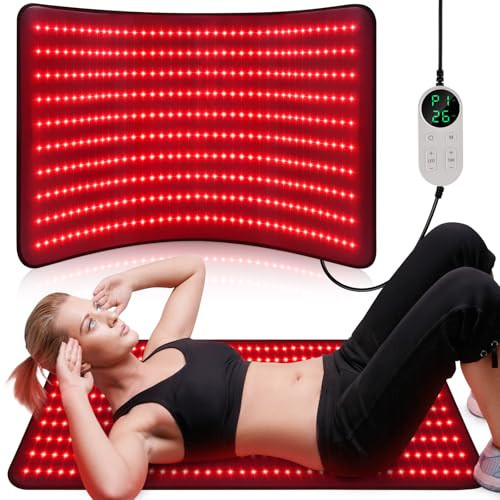 Pedete Red Light Therapy Mat for Body, Holiday Birthday Gifts for Women Men, 39’’ x 24’’Large Infrared Light Therapy with Timer, Red Light Panel for Back Belly Shoulder Joint (with Storage Bag) | Amazon (US)