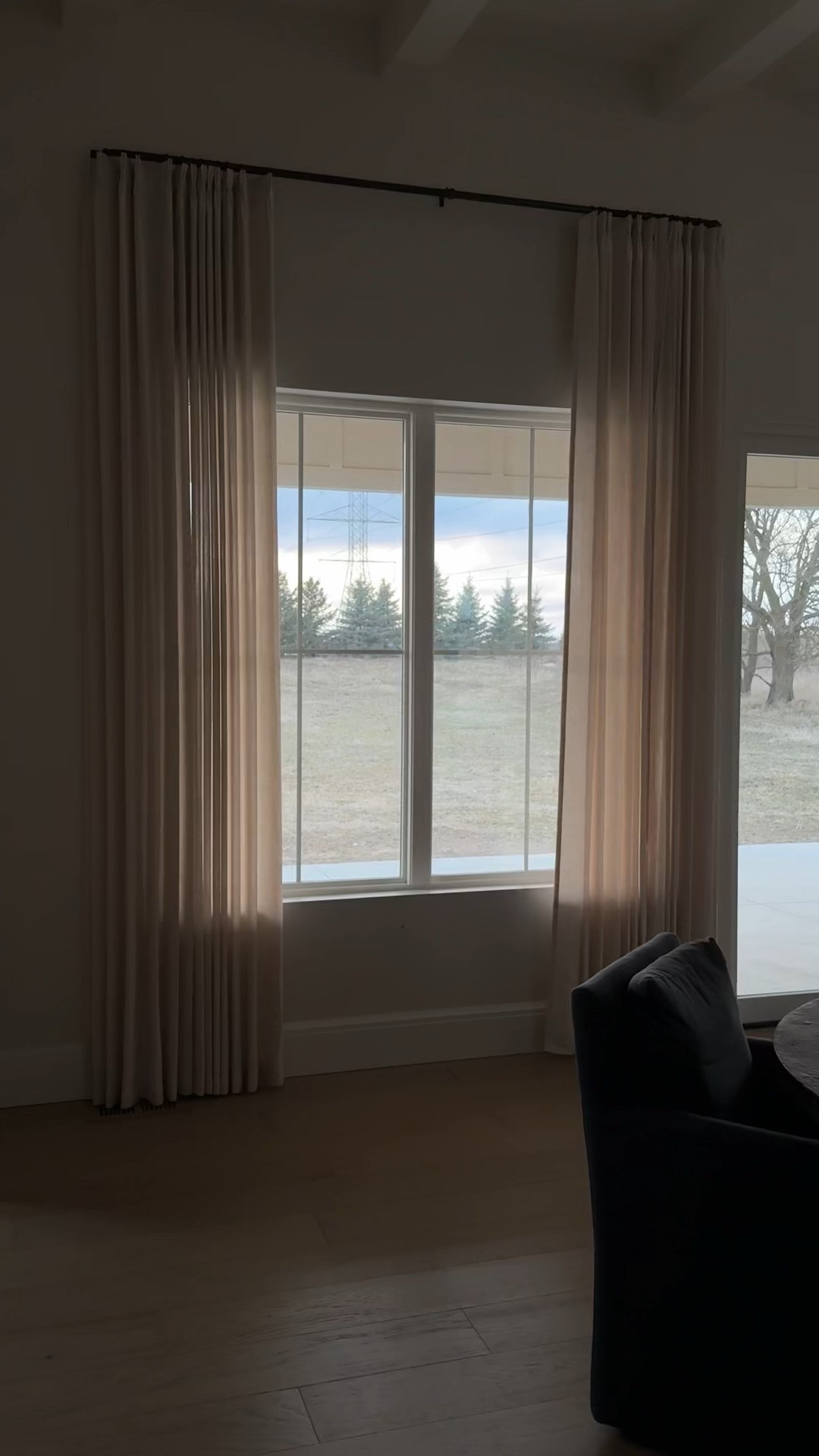 Sheer pinch pleat memory trained curtains! I went 120” for mine to counter the ceiling height and match with the 10foot ceilings in the kitchen to the left of the space! Balance and symmetry 🤎 amazon curtains and rod! Curtains are in the color natural and the rod is in bronze 🫶🏼

#LTKSpringSale #LTKSaleAlert #LTKHome