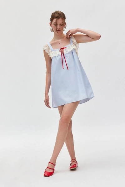 Kimchi Blue Rebecca Lace Trim Babydoll Mini Dress | Urban Outfitters (US and RoW)
