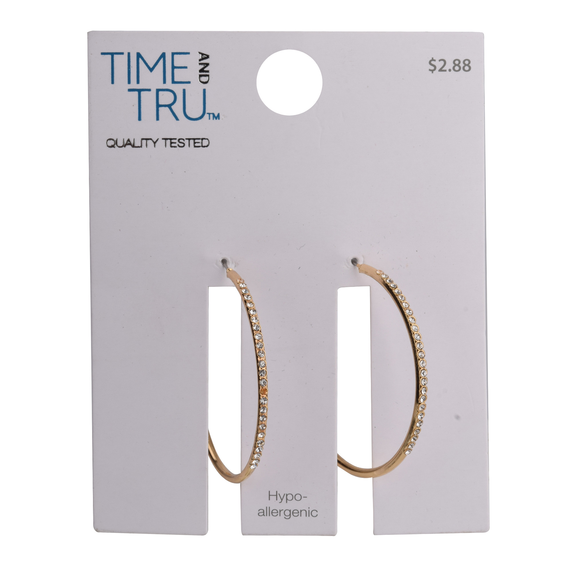 Gold Crystal Hoop Earring | Walmart (US)