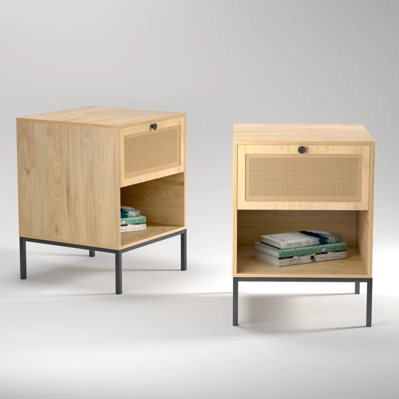 Bosonohy Manufactured Wood Nightstand (Set of 2) | Wayfair North America