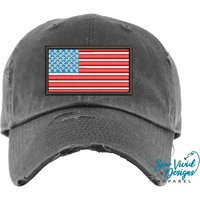 American Flag Hat - Distressed Baseball Cap Or Ponytail | Merica Vintage Patriotic Red White & Blue | Etsy (US)
