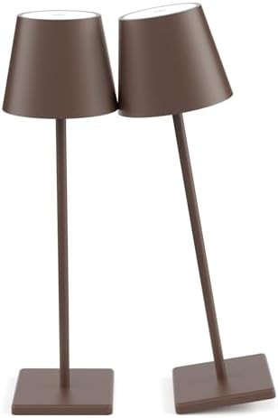 2 Packs LED Cordless Table Lamp, Rechargeable Battery Desk lamp 5500mAh Battery Operated Stepless... | Amazon (US)