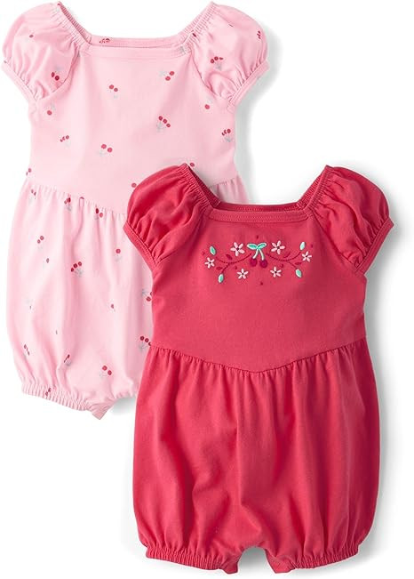 The Children's Place Baby Girls' And Newborn Everyday Summer Rompers | Amazon (US)
