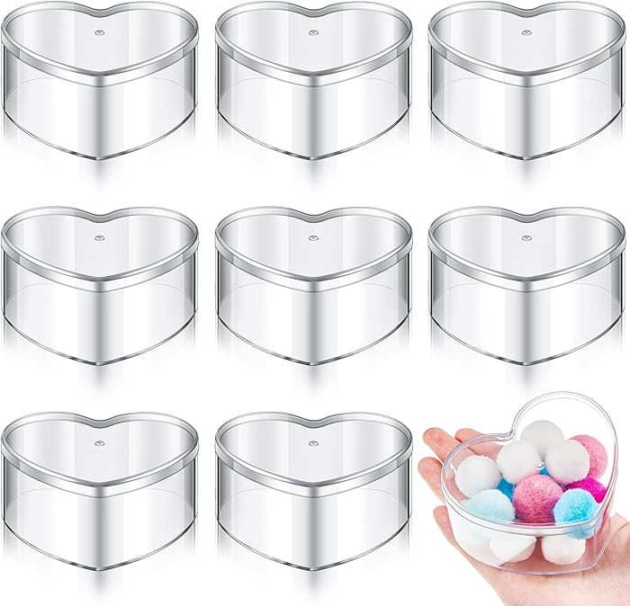 Blulu 8 Pcs Clear Acrylic Box with Lid Plastic Jewelry Mini Storage Box Mini Cube Containers for ... | Amazon (US)