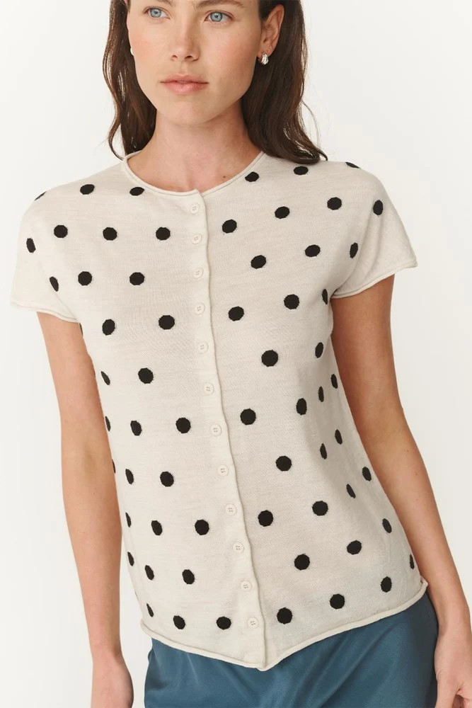Sandra Merino Knit Top in Espresso Spot | ROWIE Tops | ROWIE The Label (US)