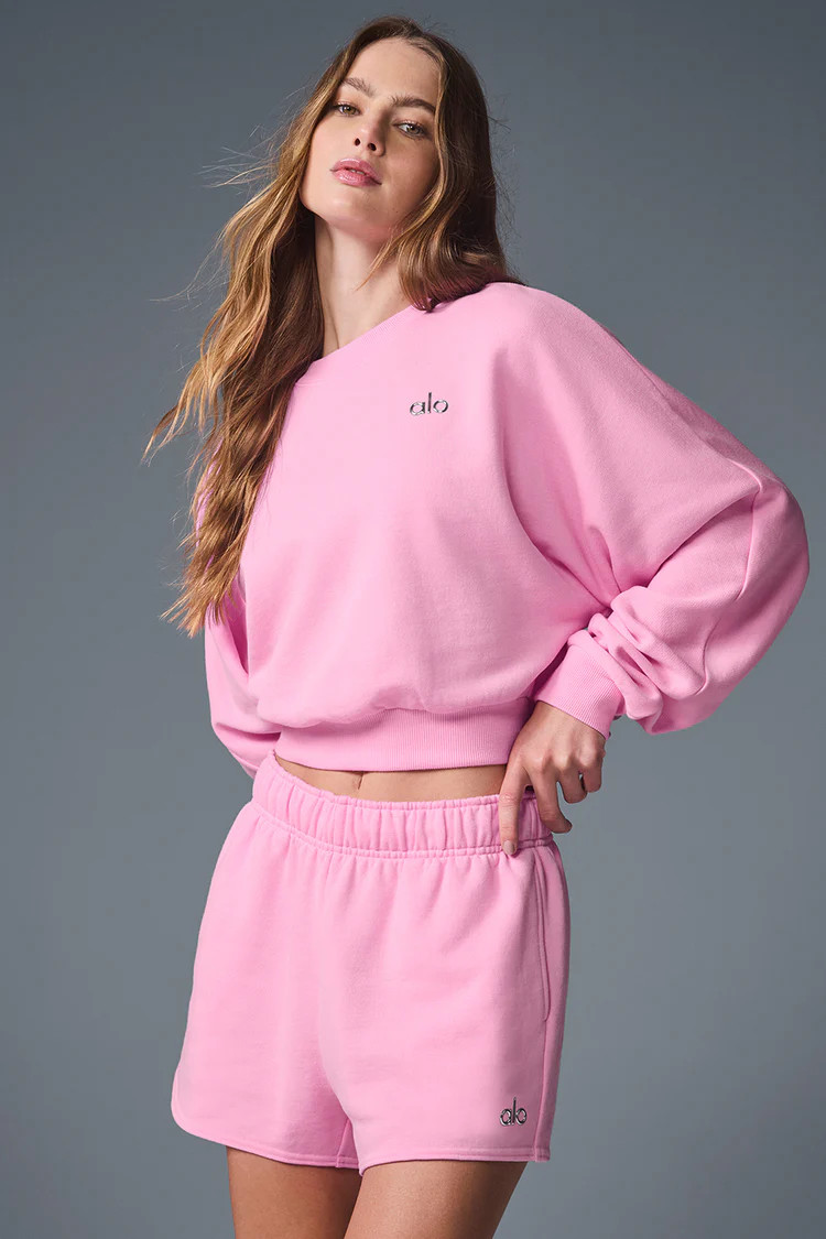 Cropped Accolade Crewneck - Sweet Pink | Alo Yoga (US)